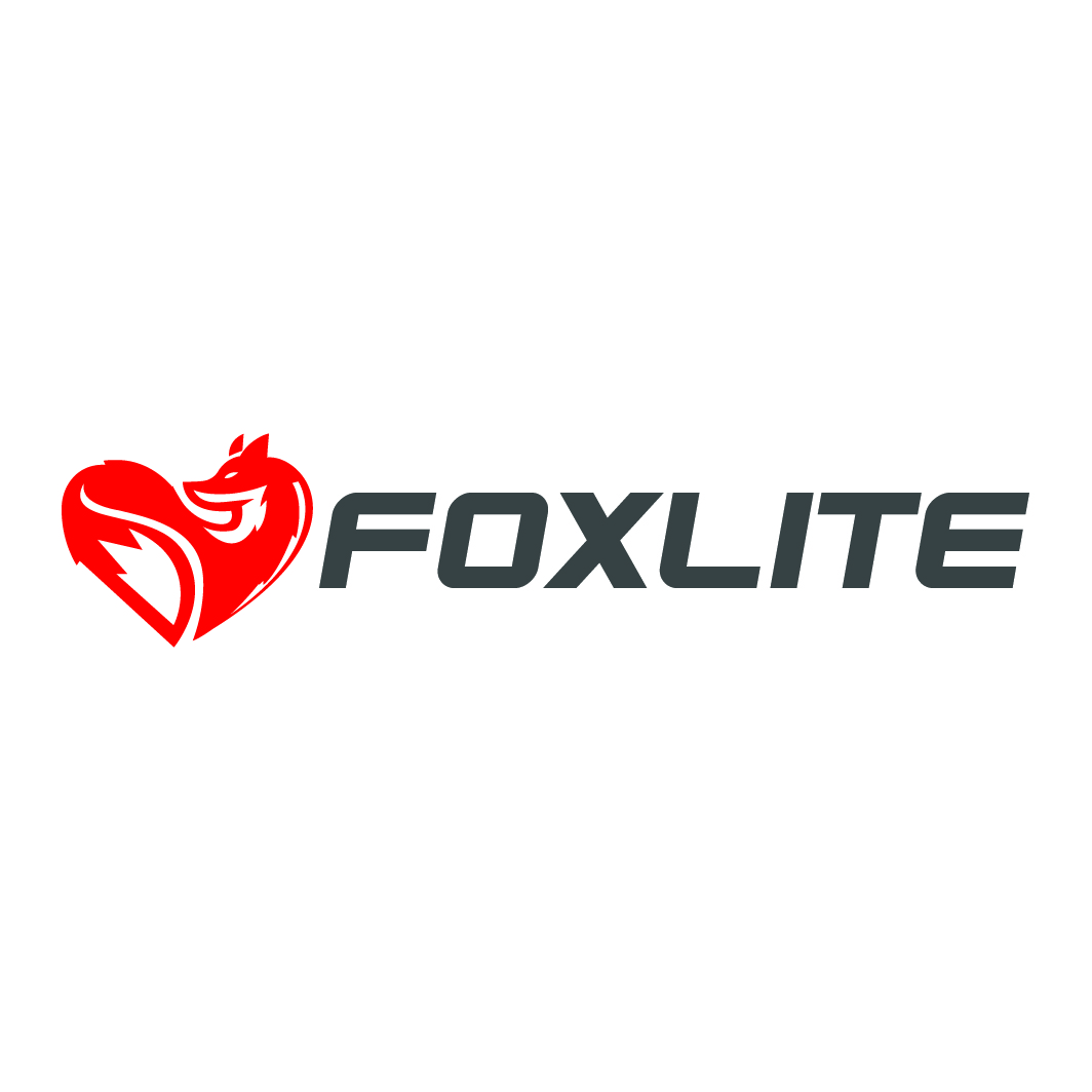 Artistic Silhouette Of A Fox, With Fox's Head Facing Backward, Following By Foxlite In Artistic Font. Device mark 5131619 Trademark