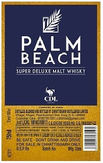 Palm Beach Super Deluxe Malt Whisky Device mark 5139239 Trademark