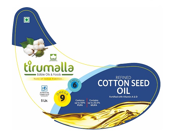Tirumalla Refined Cotton Seed Oil (label) Device mark 5144336 Trademark