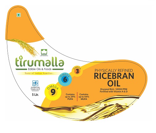 Tirumalla Refined Ricebran Oil (label) Device mark 5144337 Trademark