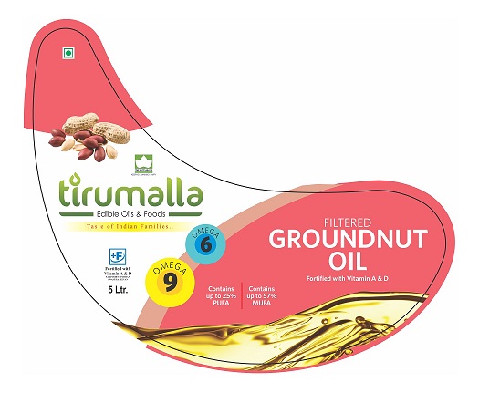 Tirumalla Refined Groundnut Oil (label) Device mark 5144339 Trademark