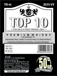 Kps Logo With Top Ten Premium Whisky Device mark 5165129 Trademark