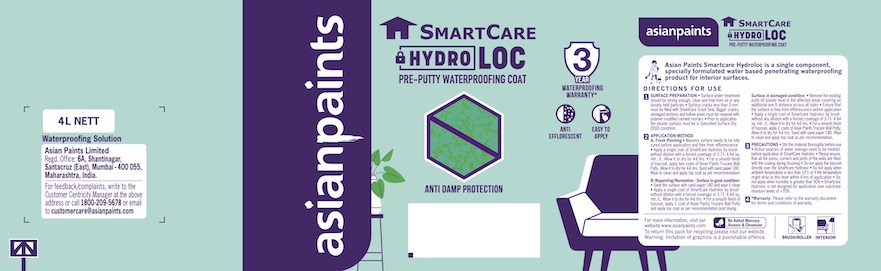 Asian Paints Smartcare Hydroloc Device mark 5166629 Trademark