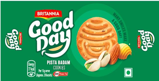 Britannia Good Day Pista Badam Cookies Device mark 5186950 Trademark
