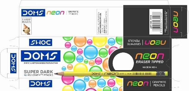 Doms Neon Graphite Pencils Packaging Device mark 5191437 Trademark