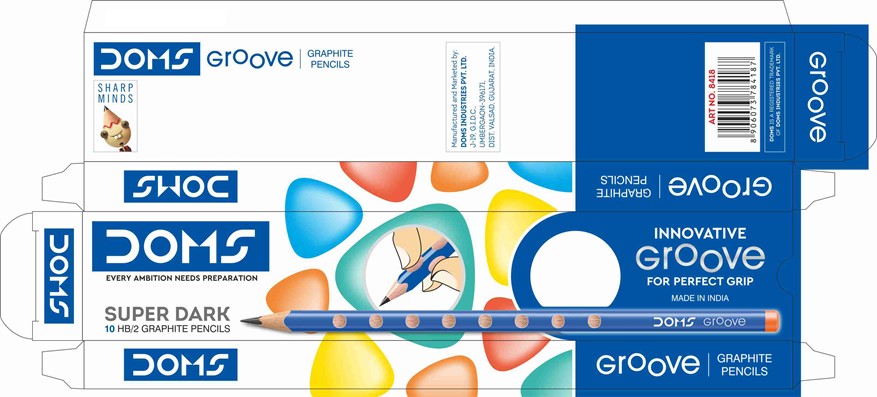 Doms Groove Graphite Pencils Packaging Device mark 5191436 Trademark