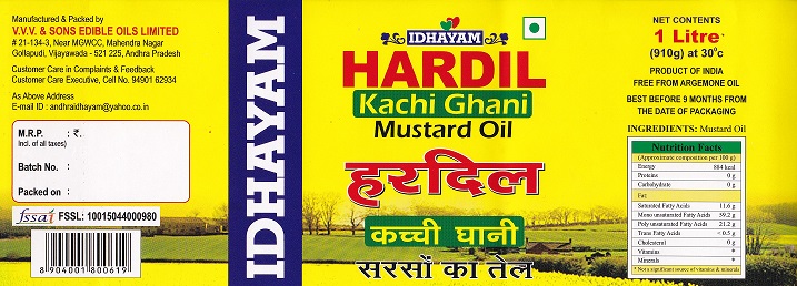 Idhayam Hardil Mustard Oil Device mark 5199003 Trademark