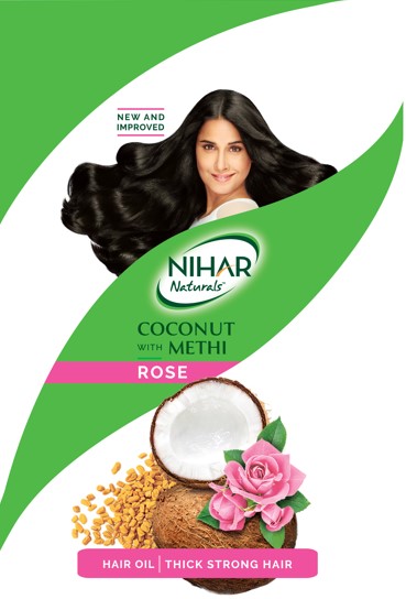 Nihar Naturals Coconut With Methi Rose Hair Oil Device mark 5207312 Trademark