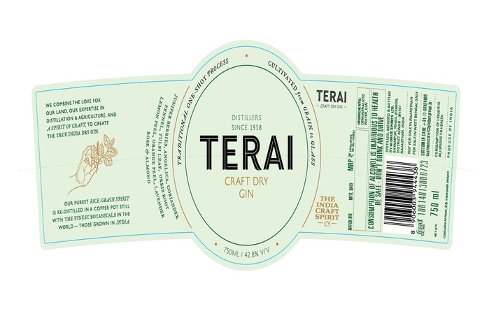 Label Of Terai Craft Dry Gin Device mark 5207592 Trademark