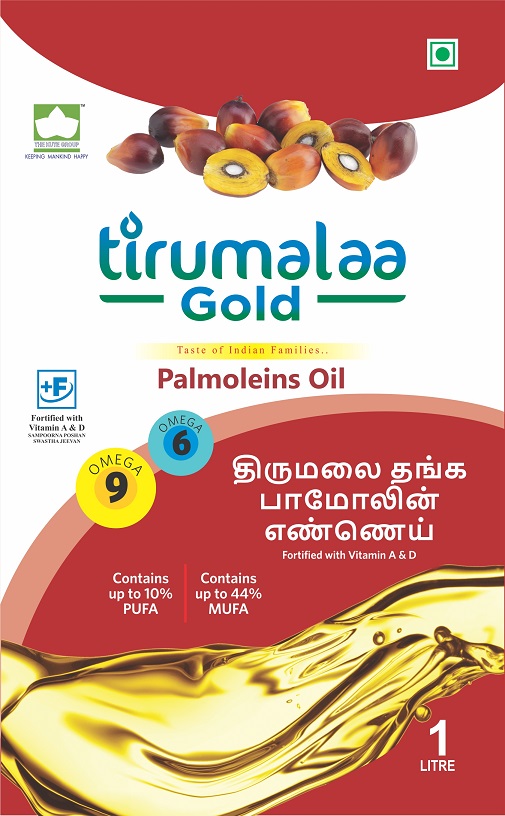 Tirumalaa Gold. Taste Of Indian Families. Palmoleins Oil Label Device mark 5210181 Trademark