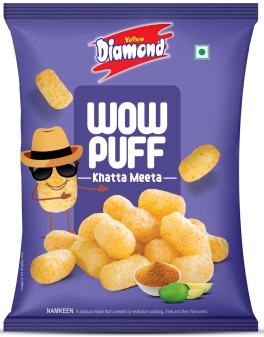 Yellow Diamond Wow Puff Khatta Meeta Device mark 5230145 Trademark