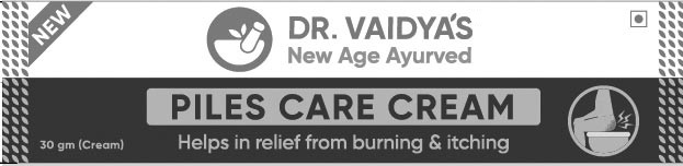 Dr. Vaidya’s, New Age Ayurved, Piles Care Cream (label) Device mark 5251250 Trademark