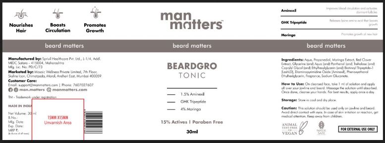 Man Matters Beard Gro Tonic Device mark 5280366 Trademark