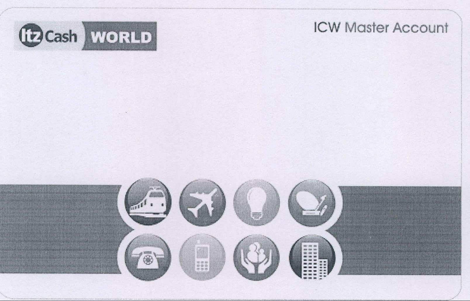 Itz Cash World Icw Master Account Device mark 2082864 Trademark