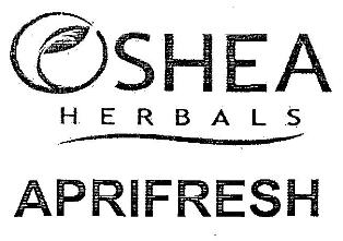 Oshea Herbals Aprifresh (label) Device mark 2191765 Trademark