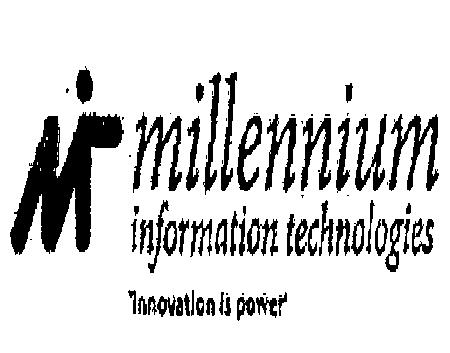 Millennium Information Technologies (label) Device mark 2194175 Trademark