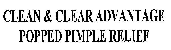 Clean & Clear Advantage Popped Pimple Relief (logo) Device mark 2245483 Trademark