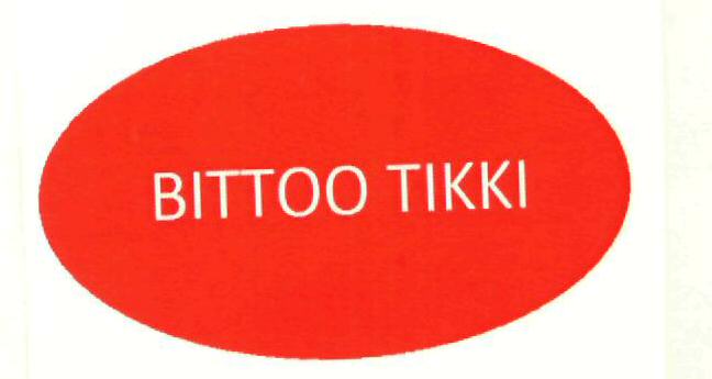 Bittoo Tikki (label) Device mark 2459142 Trademark