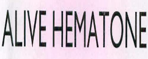 Alive Hematone Device mark 2480863 Trademark