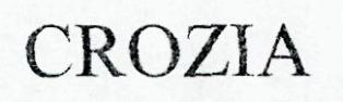Crozia Device mark 2549452 Trademark