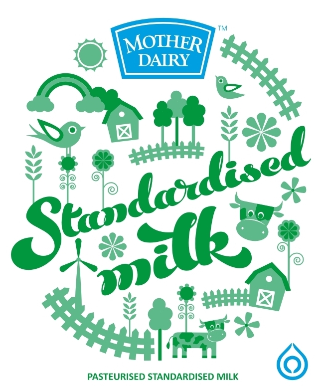 Mother Dairy Pasteurised Standardised Milk (label) Device mark 2576435 Trademark