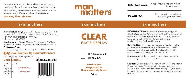Man Matters Clear Face Serum Device mark 5285056 Trademark