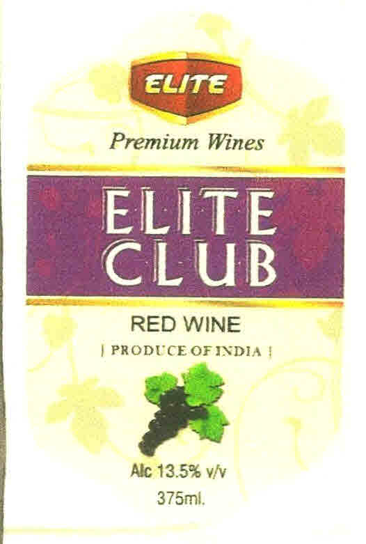 Elite Premium Wines Elite Club Red Wine Device mark 2634041 Trademark