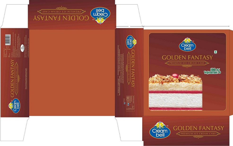Creambell Golden Fantasy Ice Cream Cake (label) Device mark 2717603 Trademark