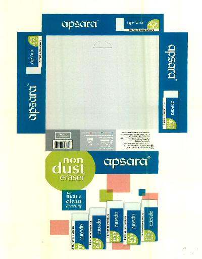 Apsara Non Dust Eraser For Neat & Clean Erasing Device mark 2826687 Trademark
