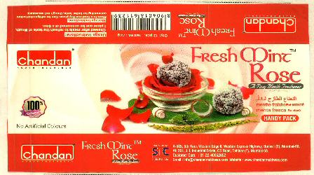 Chandan Mouth Freshener Fresh Mint Rose Device mark 2834078 Trademark