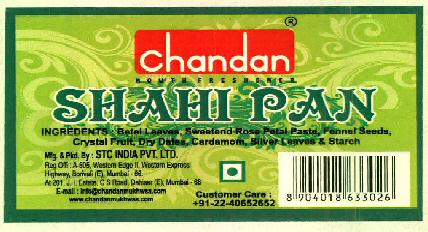 Chandan Mouth Freshener Shahi Pan Device mark 2834092 Trademark