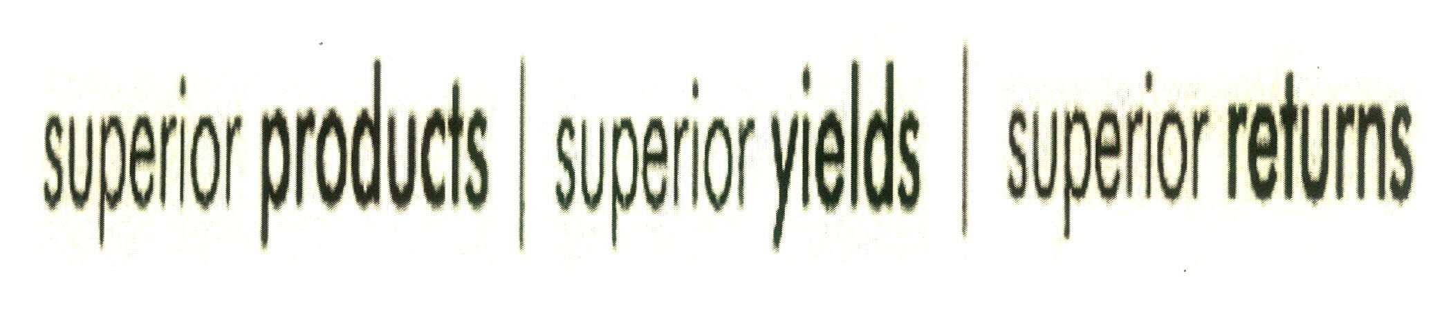 Superior Products Superior Yields Superior Returns Device mark 2901705 Trademark