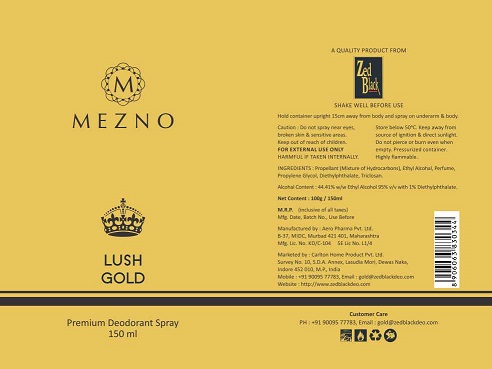 Mezno Lush Gold Device mark 2972244 Trademark