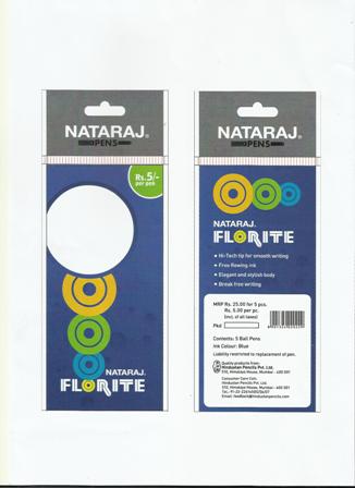 Nataraj Florite Pens Device mark 3028493 Trademark