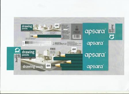 Apsara 6h Drawing Pencils Device mark 3038674 Trademark