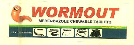 Wormout Mebendazole Chewable Tablets Device mark 3087968 Trademark