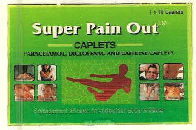 Super Pain Out Caplets Device mark 3107404 Trademark