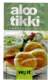 Vegit Aloo Tikki (label) Device mark 3145272 Trademark
