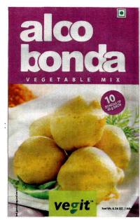 Vegit Aloo Bonda (label) Device mark 3145274 Trademark