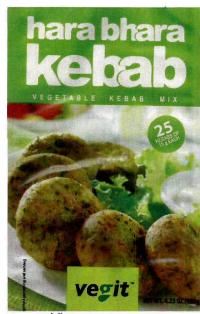 Hara Bhara Kebab (label) Device mark 3145275 Trademark