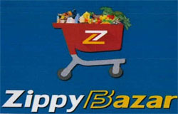 Zippy Bazar With Device Of Trolly With Vegetables And Food Packets Device mark 3162074 Trademark