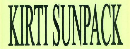 Kirti Sunpack Device mark 3180035 Trademark