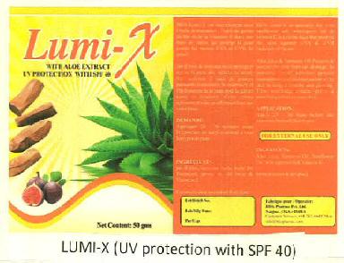 Lumi- X (uv Protection With Spf 40) Device mark 3184040 Trademark