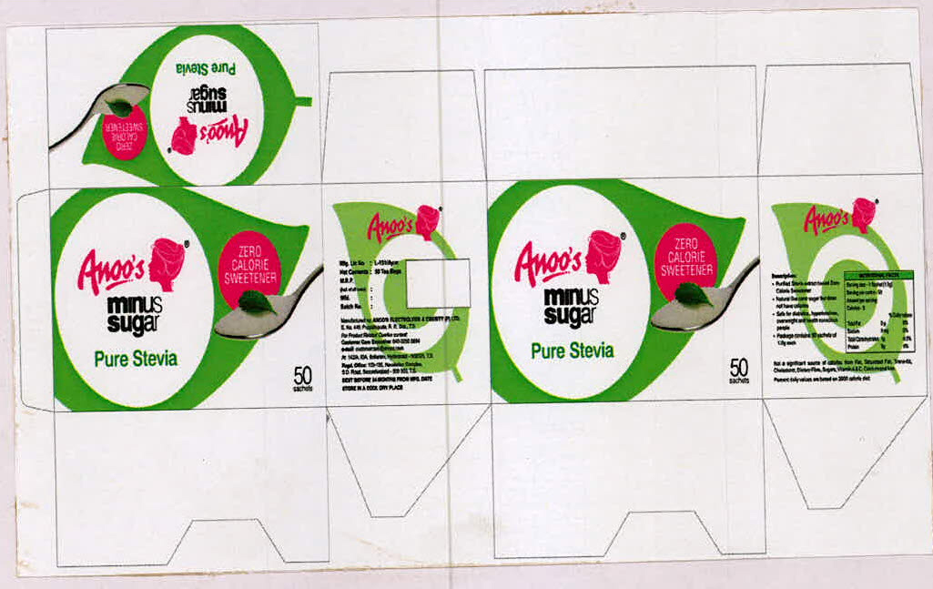 Anoo's Minus Sugar Pure Stevia Device mark 3184447 Trademark