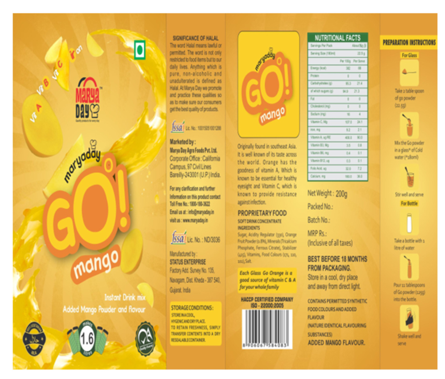 Marya Day Go Mango Device mark 3191986 Trademark