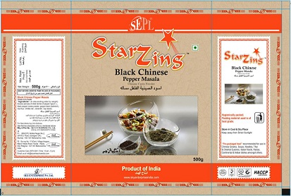 Starzing Black Chinese Pepper Masala Device mark 3211274 Trademark