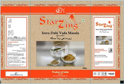 Starzing Jeera Dahi Vada Masala Device mark 3211275 Trademark