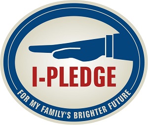 I-pledge (logo) With Hand Device Device mark 3228448 Trademark