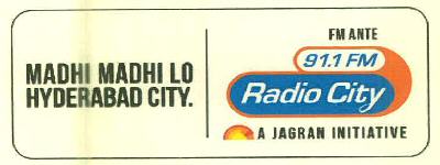 Fm Ante 91.1 Fm Radio City A Jagran Initiative Madhi Madhi Lo Hyderabad City Device mark 3277260 Trademark