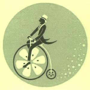Device Of Man Riding Bicycle, The Wheels Of Which Are Made Of Fruit Slices Device mark 3306531 Trademark